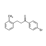 structure of CAS# 898789-40-7, 1-(4-Bromophenyl)-3-(2-methylphenyl)-1-propanone;4'-bromo-3-(2-methylphenyl)propiophenone