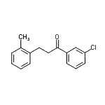 structure of CAS# 898789-42-9, 1-(3-Chlorophenyl)-3-(2-methylphenyl)-1-propanone;3'-chloro-3-(2-methylphenyl)propiophenone