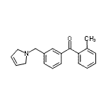 structure of CAS# 898789-59-8, [3-(2,5-Dihydro-1H-pyrrol-1-ylmethyl)phenyl](2-methylphenyl)methanone;2-methyl-3'-(3-pyrrolinomethyl) benzophenone
