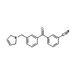 structure of CAS# 898789-75-8, 3-[3-(2,5-Dihydro-1H-pyrrol-1-ylmethyl)benzoyl]benzonitrile;3-cyano-3'-(3-pyrrolinomethyl) benzophenone
