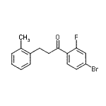 结构式 CAS# 898789-82-7, 1-(4-溴-2-氟苯基)-3-(2-甲基苯基)-1-丙酮