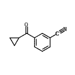 structure of CAS# 898789-86-1, 3-(Cyclopropylcarbonyl)benzonitrile;3-Cyanophenyl cyclopropyl ketone;MFCD03841211