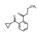 structure of CAS# 898789-89-4, Ethyl 2-(cyclopropylcarbonyl)benzoate;2-Carboethoxyphenyl cyclopropyl ketone;MFCD03841213