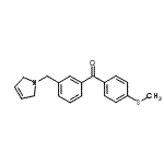 structure of CAS# 898789-92-9, [3-(2,5-Dihydro-1H-pyrrol-1-ylmethyl)phenyl][4-(methylsulfanyl)phenyl]methanone;3-(3-pyrrolinomethyl)-4'-thiomethylbenzophenone