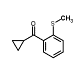 structure of CAS# 898789-94-1, Cyclopropyl[2-(methylsulfanyl)phenyl]methanone;cyclopropyl 2-thiomethylphenyl ketone