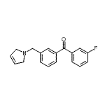structure of CAS# 898790-07-3, [3-(2,5-Dihydro-1H-pyrrol-1-ylmethyl)phenyl](3-fluorophenyl)methanone;3-fluoro-3'-(3-pyrrolinomethyl) benzophenone