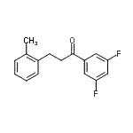 structure of CAS# 898790-14-2, 1-(3,5-Difluorophenyl)-3-(2-methylphenyl)-1-propanone;3',5'-difluoro-3-(2-methylphenyl)propiophenone