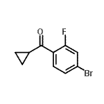 结构式 CAS# 898790-15-3, (4-溴-2-氟苯基)(环丙基)甲酮