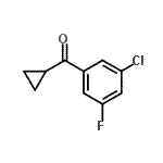 结构式 CAS# 898790-21-1, (3-氯-5-氟苯基)(环丙基)甲酮