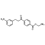 structure of CAS# 898790-53-9, Ethyl 4-[3-(3-methylphenyl)propanoyl]benzoate;4'-carboethoxy-3-(3-methylphenyl)propiophenone