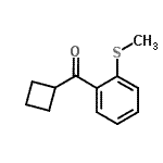structure of CAS# 898790-56-2, Cyclobutyl[2-(methylsulfanyl)phenyl]methanone;cyclobutyl 2-thiomethylphenyl ketone