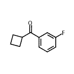 structure of CAS# 898790-64-2, Cyclobutyl(3-fluorophenyl)methanone;Cyclobutyl 3-fluorophenyl ketone