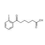 structure of CAS# 898790-71-1, 6-(2-Iodophenyl)-6-oxohexanoic acid;6-(2-iodophenyl)-6-oxohexanoic acid