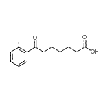 structure of CAS# 898790-74-4, 7-(2-Iodophenyl)-7-oxoheptanoic acid;7-(2-iodophenyl)-7-oxoheptanoic acid