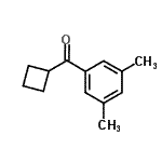 structure of CAS# 898790-79-9, Cyclobutyl(3,5-dimethylphenyl)methanone;Cyclobutyl 3,5-dimethylphenyl ketone;MFCD03841269