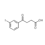 structure of CAS# 898790-80-2, 4-(3-Iodophenyl)-4-oxobutanoic acid;4-(3-Iodophenyl)-4-oxobutyric acid