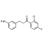 结构式 CAS# 898791-14-5, 1-(2-氯-4-氟苯基)-3-(3-甲基苯基)-1-丙酮