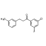 结构式 CAS# 898791-17-8, 1-(3-氯-5-氟苯基)-3-(3-甲基苯基)-1-丙酮