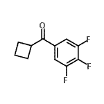 structure of CAS# 898791-32-7, Cyclobutyl(3,4,5-trifluorophenyl)methanone;Cyclobutyl 3,4,5-trifluorophenyl ketone