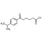 structure of CAS# 898791-37-2, 6-(4-Isopropylphenyl)-6-oxohexanoic acid;6-(4-Isopropylphenyl)-6-oxohexanoic acid