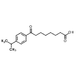 structure of CAS# 898791-41-8, 8-(4-Isopropylphenyl)-8-oxooctanoic acid;8-(4-Isopropylphenyl)-8-oxooctanoic acid