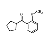 structure of CAS# 898791-42-9, Cyclopentyl[2-(methylsulfanyl)phenyl]methanone;cyclopentyl 2-thiomethylphenyl ketone