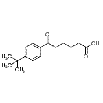 structure of CAS# 898791-43-0, 6-[4-(2-Methyl-2-propanyl)phenyl]-6-oxohexanoic acid;6-(4-t-Butylphenyl)-6-oxohexanoic acid