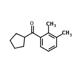 structure of CAS# 898791-48-5, Cyclopentyl(2,3-dimethylphenyl)methanone;cyclopentyl 2,3-dimethylphenyl ketone