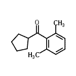 structure of CAS# 898791-52-1, Cyclopentyl(2,6-dimethylphenyl)methanone;cyclopentyl 2,6-dimethylphenyl ketone