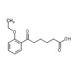 structure of CAS# 898791-61-2, 6-(2-Ethoxyphenyl)-6-oxohexanoic acid;6-(2-ethoxyphenyl)-6-oxohexanoic acid