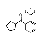 structure of CAS# 898791-64-5, Cyclopentyl[2-(trifluoromethyl)phenyl]methanone;Cyclopentyl 2-trifluoromethylphenyl ketone;cyclopentyl[2-(trifluoromethyl)phenyl]methanone;MFCD03841321