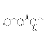 structure of CAS# 898791-77-0, (3,5-Dimethylphenyl)[3-(4-morpholinylmethyl)phenyl]methanone;3,5-dimethyl-3'-morpholinomethyl benzophenone