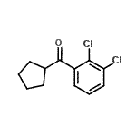 structure of CAS# 898791-78-1, Cyclopentyl(2,3-dichlorophenyl)methanone;cyclopentyl 2,3-dichlorophenyl ketone