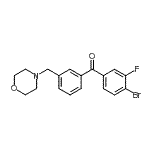 结构式 CAS# 898791-80-5, (4-溴-3-氟苯基)[3-(4-吗啉基甲基)苯基]甲酮