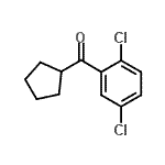 structure of CAS# 898791-84-9, Cyclopentyl(2,5-dichlorophenyl)methanone;cyclopentyl 2,5-dichlorophenyl ketone