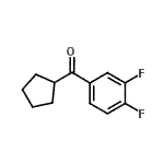 structure of CAS# 898791-96-3, Cyclopentyl(3,4-difluorophenyl)methanone;cyclopentyl 3,4-difluorophenyl ketone