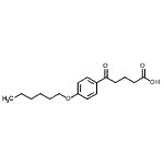 structure of CAS# 898792-09-1, 5-[4-(Hexyloxy)phenyl]-5-oxopentanoic acid;5-(4-hexyloxyphenyl)-5-oxovaleric acid