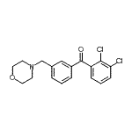 structure of CAS# 898792-16-0, (2,3-Dichlorophenyl)[3-(4-morpholinylmethyl)phenyl]methanone;2,3-dichloro-3'-morpholinomethyl benzophenone