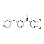 结构式 CAS# 898792-24-0, (3,4-二氯苯基)[3-(4-吗啉基甲基)苯基]甲酮