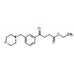 结构式 CAS# 898792-44-4, 乙基4-[3-(4-吗啉基甲基)苯基]-4-氧代丁酸酯