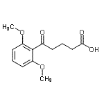 structure of CAS# 898792-47-7, 5-(2,6-Dimethoxyphenyl)-5-oxopentanoic acid;5-(2,6-Dimethoxyphenyl)-5-oxovaleric acid