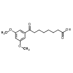 structure of CAS# 898792-57-9, 8-(3,5-Dimethoxyphenyl)-8-oxooctanoic acid;8-(3,5-Dimethoxyphenyl)-8-oxooctanoic acid