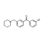 structure of CAS# 898792-96-6, (3-Chlorophenyl)[3-(1-piperidinylmethyl)phenyl]methanone;3-chloro-3'-piperidinomethyl benzophenone