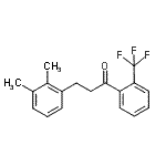 structure of CAS# 898793-04-9, 3-(2,3-Dimethylphenyl)-1-[2-(trifluoromethyl)phenyl]-1-propanone;3-(2,3-dimethylphenyl)-2'-trifluoromethylpropiophenone