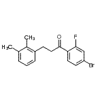 structure of CAS# 898793-13-0, 1-(4-Bromo-2-fluorophenyl)-3-(2,3-dimethylphenyl)-1-propanone;4'-bromo-3-(2,3-dimethylphenyl)-2'-fluoropropiophenone