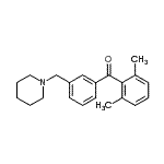 structure of CAS# 898793-17-4, (2,6-Dimethylphenyl)[3-(1-piperidinylmethyl)phenyl]methanone;2,6-dimethyl-3'-piperidinomethyl benzophenone