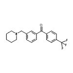 structure of CAS# 898793-38-9, [3-(1-Piperidinylmethyl)phenyl][4-(trifluoromethyl)phenyl]methanone;3-piperidinomethyl-4'-trifluoromethylbenzophenone