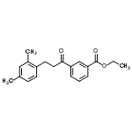 structure of CAS# 898793-73-2, Ethyl 3-[3-(2,4-dimethylphenyl)propanoyl]benzoate;3'-carboethoxy-3-(2,4-dimethylphenyl)propiophenone