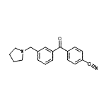 结构式 CAS# 898794-15-5, 4-[3-(1-吡咯烷基甲基)苯甲酰基]苯甲腈