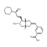 CAS#: 89955-40-8， 3-{(E)-[(3aR,4S,5S,6aR)-4-[(1E,3R)-3-Cyclohexyl-3-hydroxy-1-propen-1-yl]-5-hydroxyhexahydro-2(1H)-pentalenylidene]methyl}benzoic acid